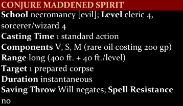 Conjure Maddened Spirit